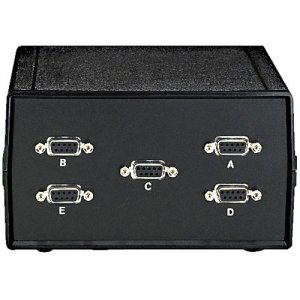 Black Box DB9 Switch, ABCDE (4 to 1), Chassis Style A, (5) Male SWL031A-MMMMM