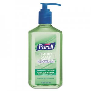 PURELL Healthy Soap, Soothing Cucumber Scent, 12 oz Pump Bottle, 6/Pack, 4 Pack/Carton GOJ970204EC 9702-04-EC6PK