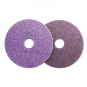 Scotch-Brite Diamond Floor Pads, 19" Diameter, Purple, 5/Carton MMM48196 48196