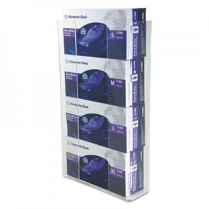 Unimed Wall-Mount Glove Box Holder, 4-Box, Acrylic, Clear, 11 x 3 1/2 x 19 1/4 UMICCG4061284