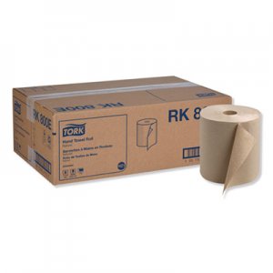 Tork Universal Hardwound Roll Towel, 1-Ply, 7 4/5" W x 800ft, Natural, 6/Carton SCARK800E RK800E