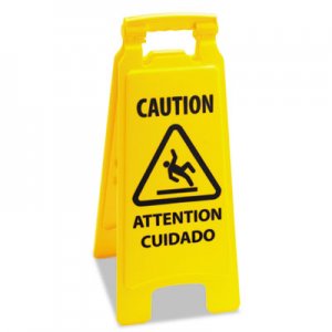 Boardwalk Caution Safety Sign For Wet Floors, 2-Sided, Plastic, 11x1-1/2x26, Yellow BWK26FLOORSIGN 3485217