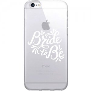 OTM Prints Clear Phone Case, Bride to Be White - iPhone 7/7S OP-IP7V1CG-A02-13