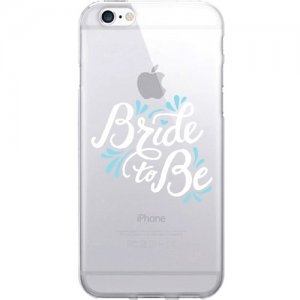 OTM Prints Clear Phone Case, Bride to Be Blue & White - iPhone 7/7S OP-IP7V1CG-A02-14