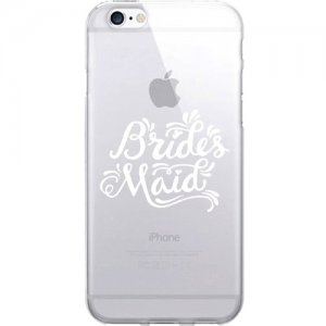OTM Prints Clear Phone Case, Brides Maid White - iPhone 7/7S OP-IP7V1CG-A02-16