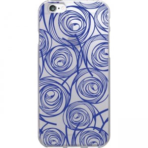 OTM Prints Clear Phone Case, New Age Swirls of Sapphire - iPhone 7/7S OP-IP7V1CG-AGE-02V3