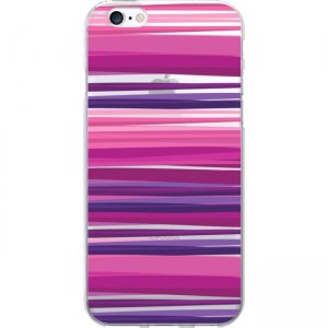 OTM Prints Clear Phone Case, Purple Stripes - iPhone 7/7S OP-IP7V1CG-CLS-01