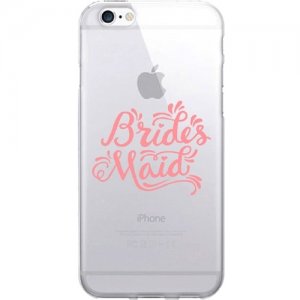 OTM Prints Clear Phone Case, Brides Maid Pink - iPhone 7/7S OP-IP7V1CG-A02-18