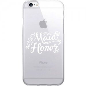OTM Prints Clear Phone Case, Maid of Honor White - iPhone 7/7S OP-IP7V1CG-A02-25
