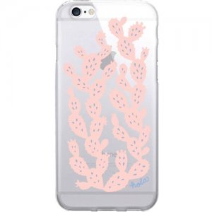 OTM Prints Clear Phone Case, Prickly Pear Pink & Blue - iPhone 7/7S OP-IP7V1CG-A02-34
