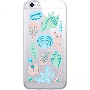 OTM Prints Clear Phone Case, Shell Collection Pastels - iPhone 7/7S OP-IP7V1CG-A02-46