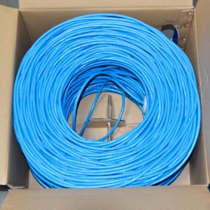 Premiertek Cat6 Bulk Bare Copper Network Cable 1000ft (Blue) CAT6-BC-1KFT-BL