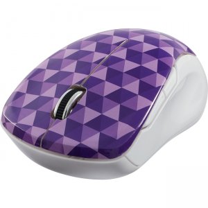 Verbatim Wireless Notebook Multi-Trac Blue LED Mouse - Diamond Pattern Purple 99746
