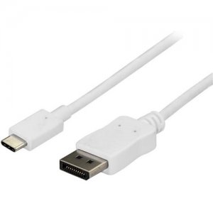 StarTech.com 3 ft / 1m USB C to DisplayPort Cable - USB C to DP Cable - 4K 60Hz - White CDP2DPMM1MW