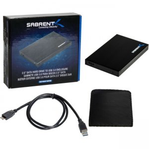Sabrent Ultra Slim 2.5-Inch SATA to USB 3.0 External Aluminum Hard Drive Enclosure EC-RA25-PK20 EC