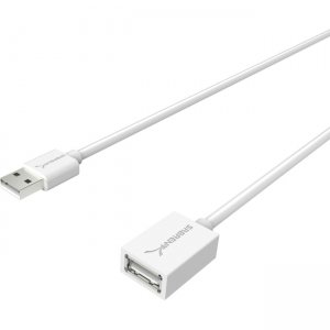 Sabrent 22AWG USB 2.0 Extension Cable - A-Male to A-Female [White] 10 Feet CB-201W-PK50 CB-201W