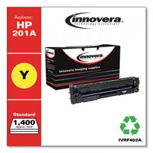 Innovera Remanufactured CF402A (201A) Toner, 1400 Page-Yield, Yellow IVRF402A