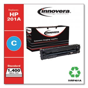 Innovera Remanufactured CF401A (201A) Toner, 1400 Page-Yield, Cyan IVRF401A