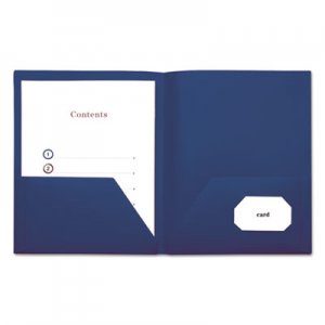 Genpak Two-Pocket Plastic Folders, 11 x 8 1/2, Royal Blue, 10/Pack UNV20542