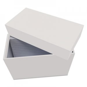 Genpak Index Card Box with 100 Ruled Index Cards, 4" x 6", Gray UNV47281