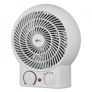 Alera Heater Fan, 8 1/4" x 4 3/8" x 9 3/8", White ALEHEFF10W