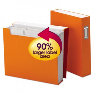 Smead Book Shelf Organizer with SuperTab, 6 Pockets, 2 1/2" Exp, Letter, Orange/White SMD70868 70868