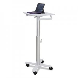 Ergotron StyleView 10 S-Tablet Cart for MS Surface, 23" x 19" x 33" - 48", White/Aluminum ERGSV1018000 SV10-1800