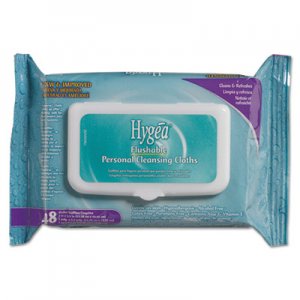 Sani Professional Hygea Flushable Personal Cleansing Cloths, 6 1/4x5 3/8, White,48/Pack,12/Carton NICA500F48 NIC A500F48