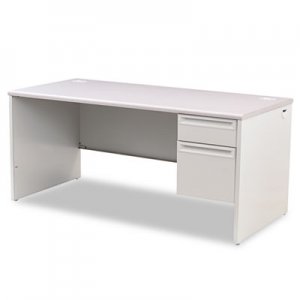 HON 38000 Series Right Pedestal Desk, 66w x 30d x 29-1/2h, Light Gray HON38291RG2Q H38291R.G2.Q