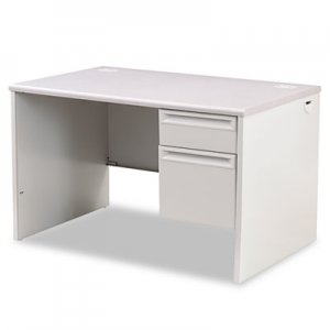 HON 38000 Series Right Pedestal Desk, 48w x 30d x 29-1/2h, Light Gray HON38251G2Q H38251.G2.Q