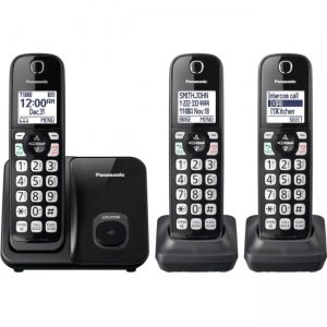 Panasonic Expandable Cordless Phone with Call Block - 3 Handset KX-TGD513B