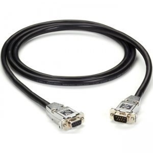 Black Box RS-232 Shielded Cable W/ Metal Hoods DB9M/F 5Ft. Black EDN12BLK-0005-MF