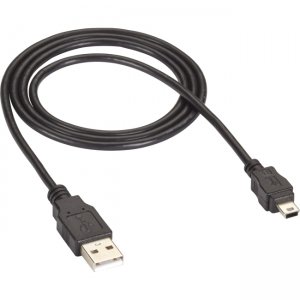 Black Box USB 2.0 Cable - Type A Male to Type Mini-B Male, Black, 3-ft USB06-0003