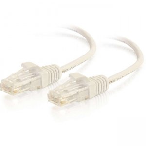 C2G 1ft Cat6 Snagless Unshielded (UTP) Slim Ethernet Network Patch Cable - White 01185