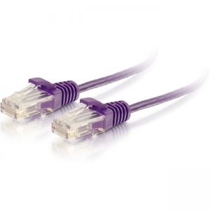 C2G 10ft Cat6 Snagless Unshielded (UTP) Slim Ethernet Network Patch Cable - Purple 01184