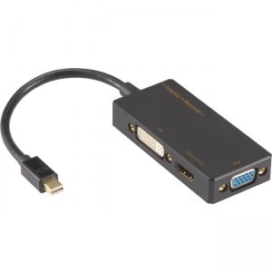 SIIG Mini DisplayPort to 4K HDMI/DVI/VGA 3-in-1 Adapter LB-CD0014-S1