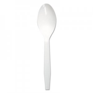 Boardwalk Mediumweight Polystyrene Cutlery, Teaspoon, White, 1000/Carton BWKTEAMWPSWH TEAMWPSWH