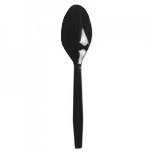 Boardwalk Mediumweight Polystyrene Cutlery, Teaspoon, Black, 1000/Carton BWKTEAMWPSBLA TEAMWPSBLA