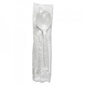 Boardwalk Mediumweight Wrapped Polystyrene Cutlery, Soup Spoon, White, 1000/Carton BWKSSMWPSWIW SSMWPSWIW