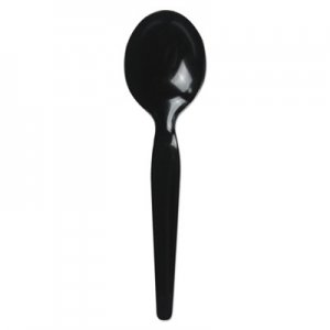 Boardwalk Heavyweight Polystyrene Cutlery, Soup Spoon, Black, 1000/Carton BWKSOUPHWPSBLA SOUPHWPSBLA