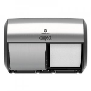 Georgia Pacific Professional Compact Coreless Side-by-Side Double Roll Tissue Dispenser, 11 x 7 3/8, White GPC56796A 56796A