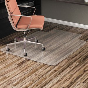 Alera Non-Studded Chair Mat for Hard Floor, 45" x 53", with Lip, Clear ALEMAT4553HFL CM2E232ALEPL
