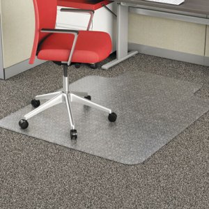 Alera Studded Chair Mat for Flat Pile Carpet, 36" x 48", with Lip, Clear ALEMAT3648CFPL CM1J112ALEPL