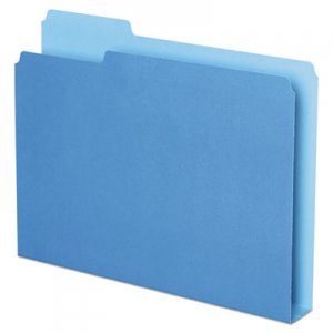 Pendaflex Double Stuff File Folders, 1/3 Cut, Letter, Blue, 50/Pack PFX54455 54455