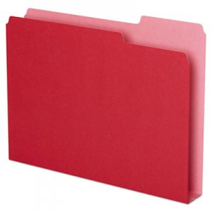 Pendaflex Double Stuff File Folders, 1/3 Cut, Letter, Red, 50/Pack PFX54454 54454