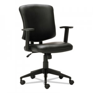 Alera Everyday Task Office Chair, Black Leather ALETE4819