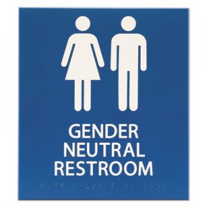Advantus Gender Neutral ADA Signs, 8" x 9", Man & Woman AVT97080 97080