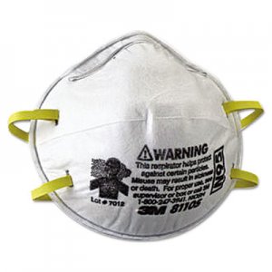 3M N95 Particulate Respirator, Half Facepiece, Small, Fixed Strap MMM8110S 8110S