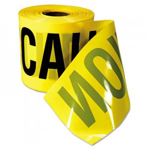 Empire Caution Barricade Tape, "Caution Cuidado" Text, 3"x200ft, Yellow w/Black Print EML770201 77-0201