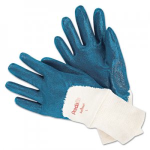 MCR Safety Predalite Nitrile Gloves, Cotton Lined, Blue/White, Large, 12 Pairs MPG9780L 127-9780L